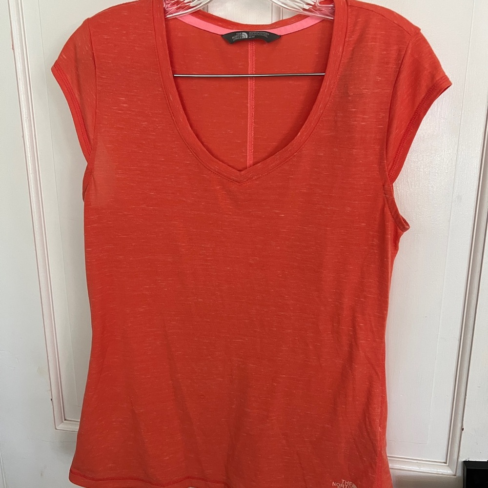 Women's V-Neck Orange Top